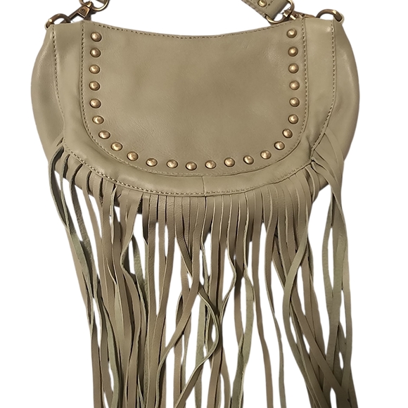 NWOT Anthropologie fringe boho crossbow bag - Picture 2 of 6